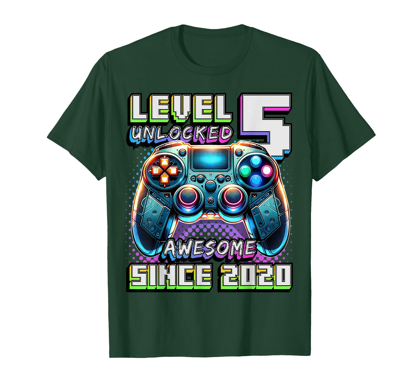 5th Birthday Boy Level 5 Gamer 5 Year Video Game Party T-Shirt