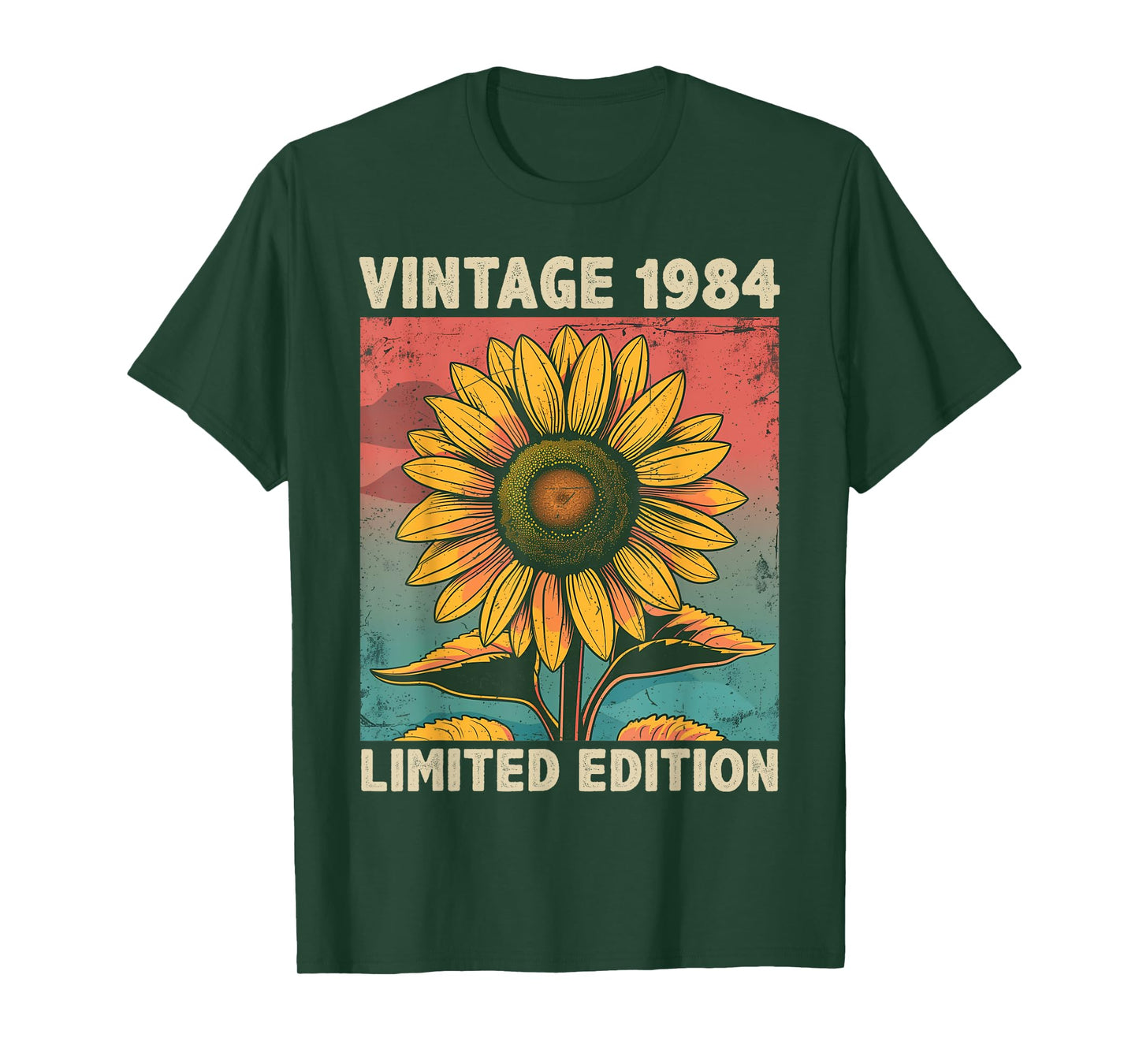 41 Years Old Gift Vintage 1984 Sunflower Lover 41st Birthday T-Shirt