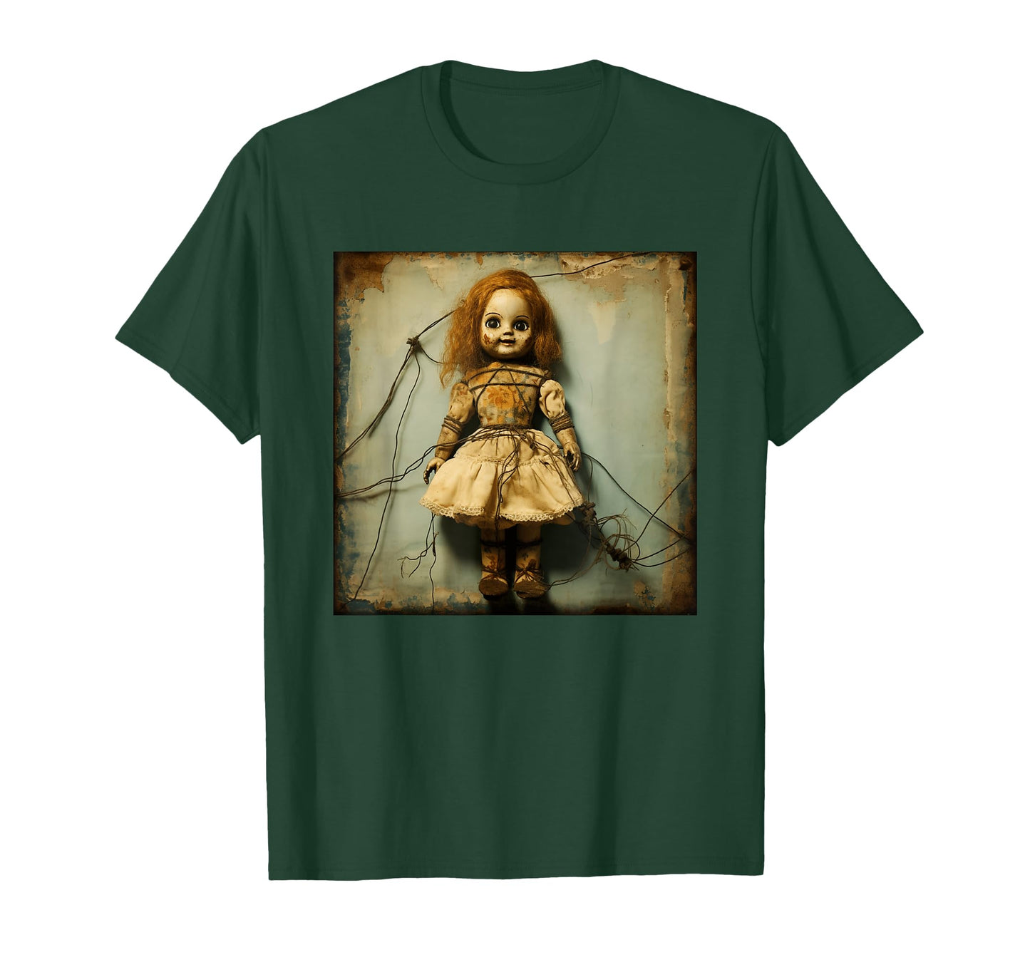Creepy Haunted Doll Vintage Horror Nightmare Doll T-Shirt