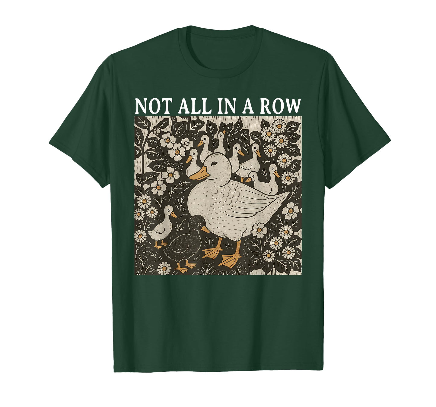 Ducks Not in A Row Funny Retro Homesteading Design T-Shirt