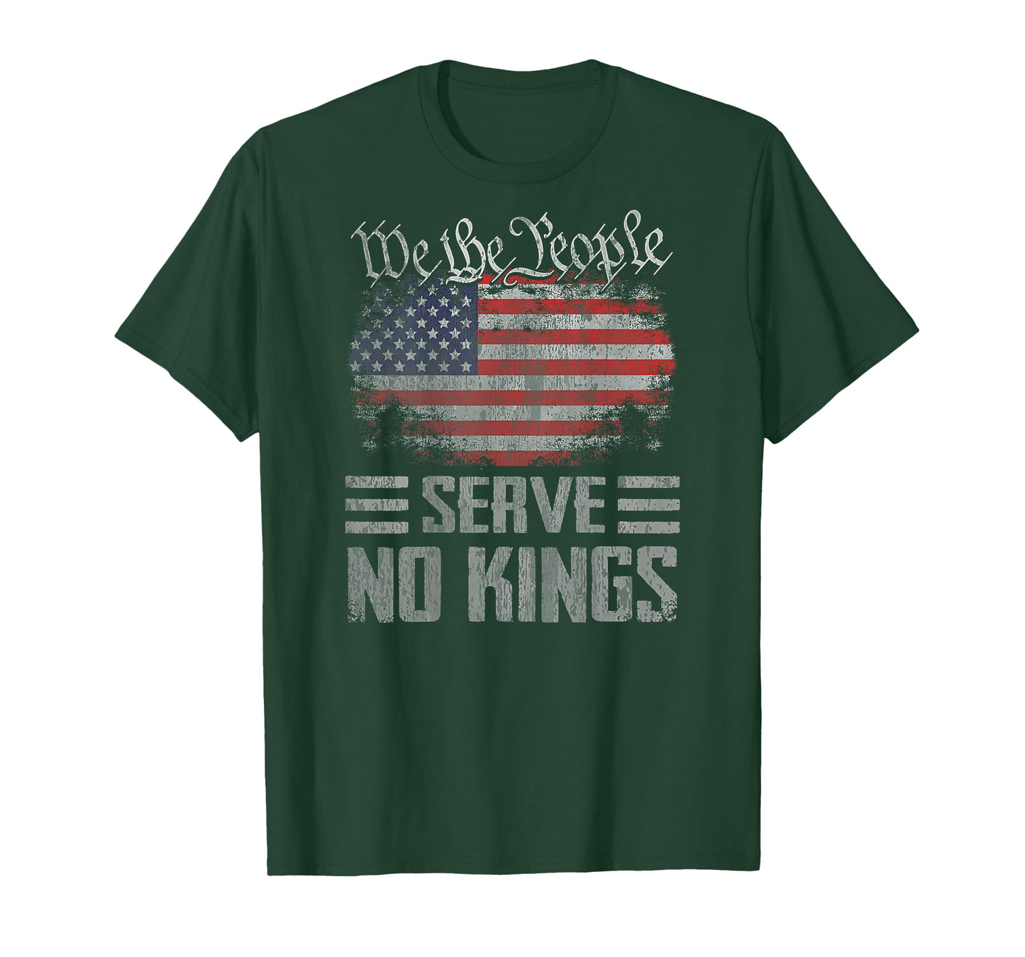 No Kings Day Shirt Vintage Patriotic No Kings 2025 (On Back) T-Shirt
