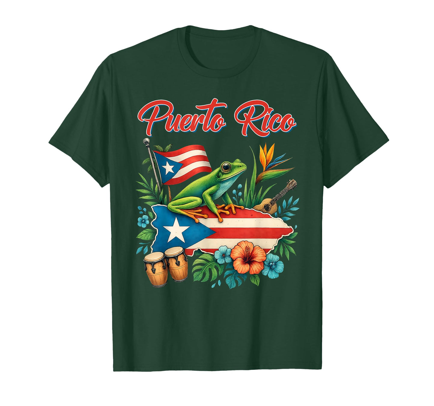 Puerto Rico Flag Hispanic Heritage Month Boricua Rican Retro T-Shirt