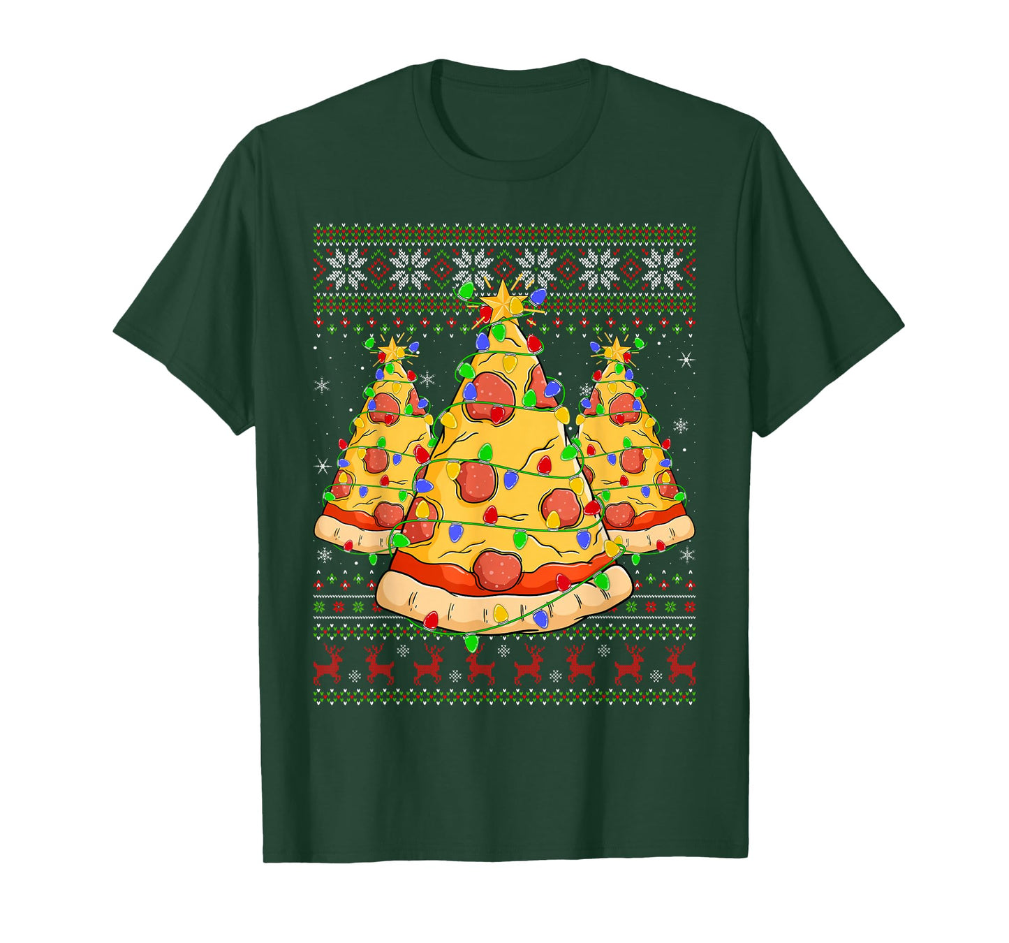Pizza Fast Food Lover Ugly Xmas Sweater Pizza Christmas T-Shirt