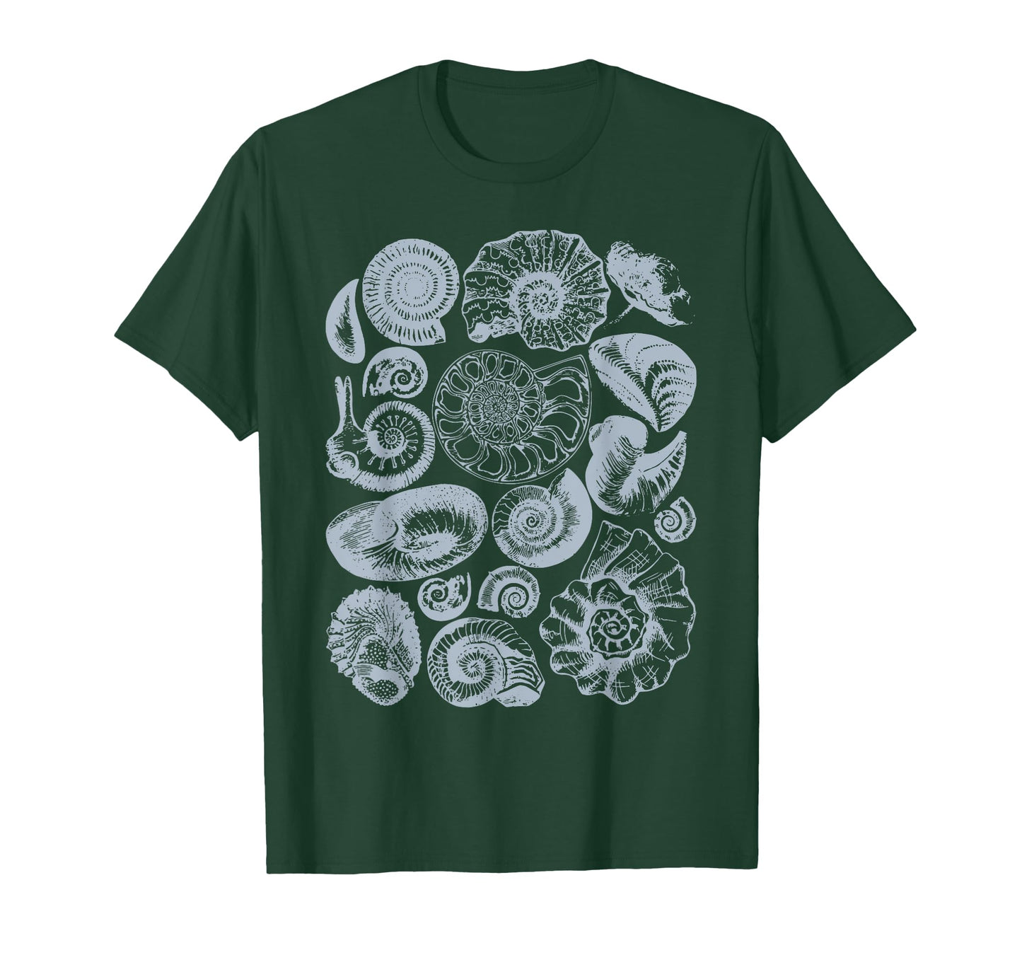 Vintage Fossil Nautilus Graphic Geology Biology Science T-Shirt