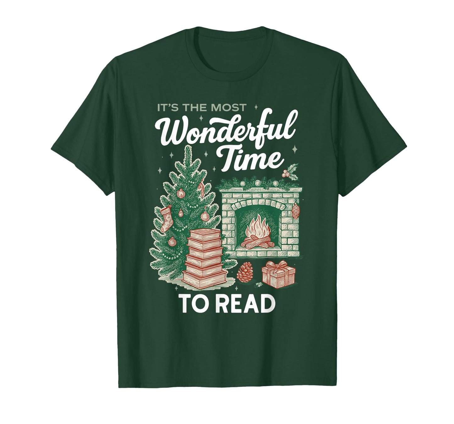 Christmas Read, Cozy Bookish Xmas Girl Reader Ugly Gift T-Shirt