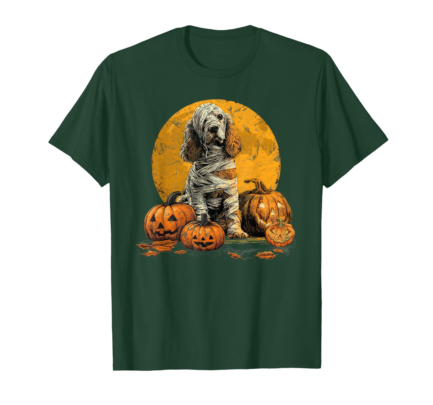 Cocker Spaniel Mummy Scary Halloween Dog Owner T-Shirt