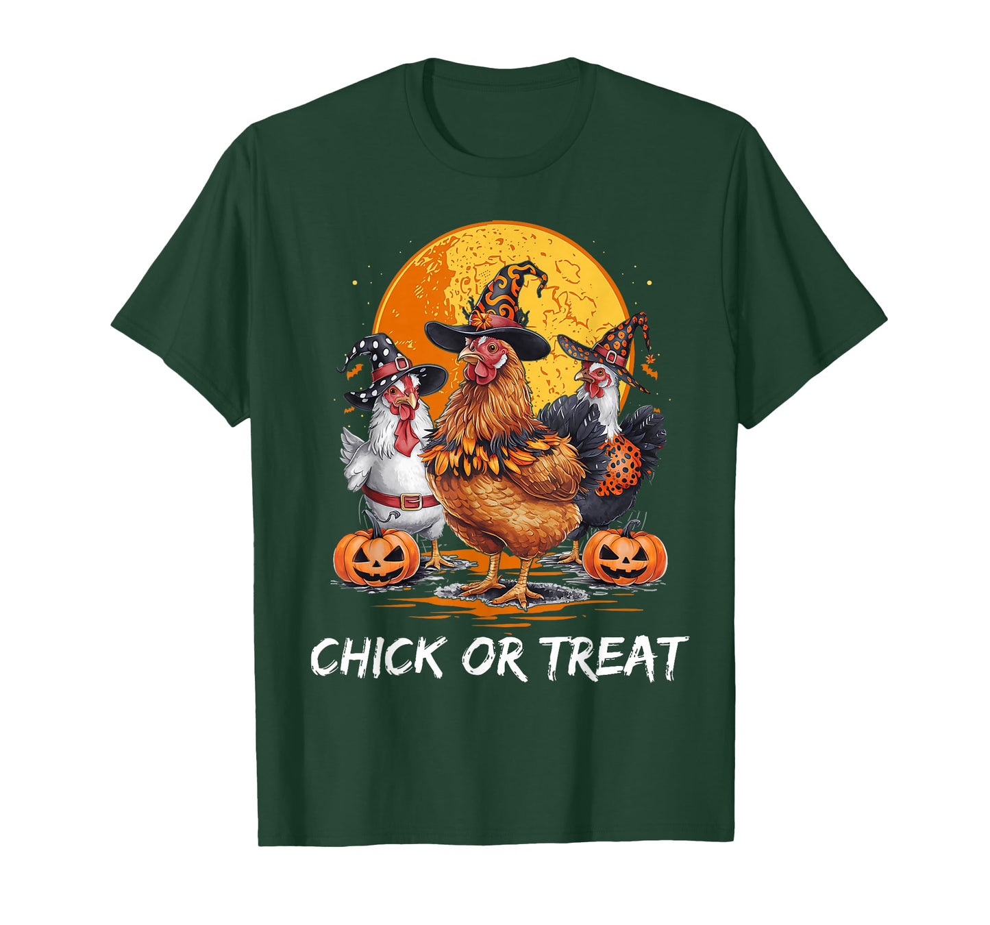 Chick Or Treat Halloween Witch Spooky Chicken for Women Men T-Shirt