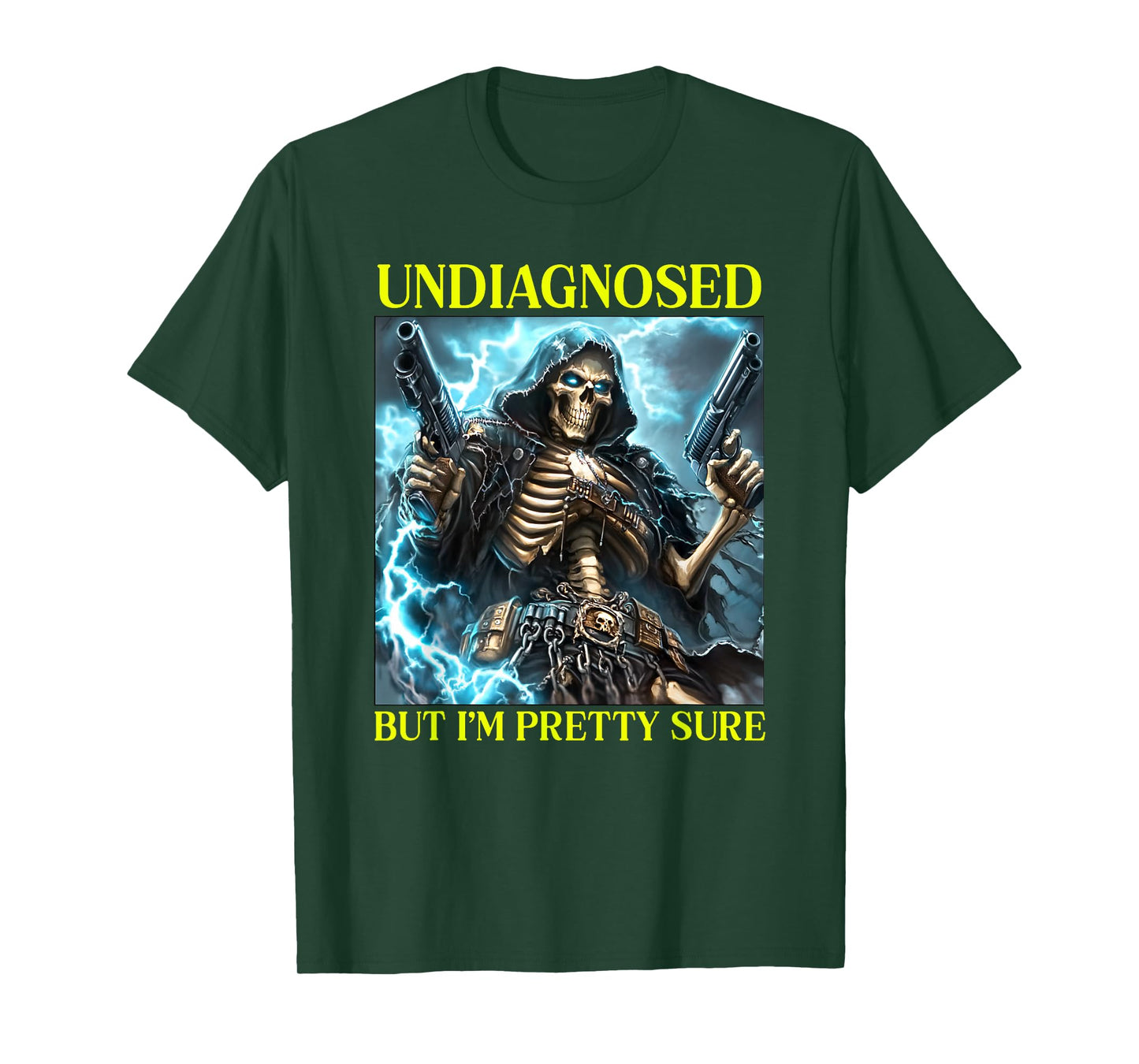 Undiagnosed But I'm Pretty Sure Skeleton Autism Meme T-Shirt