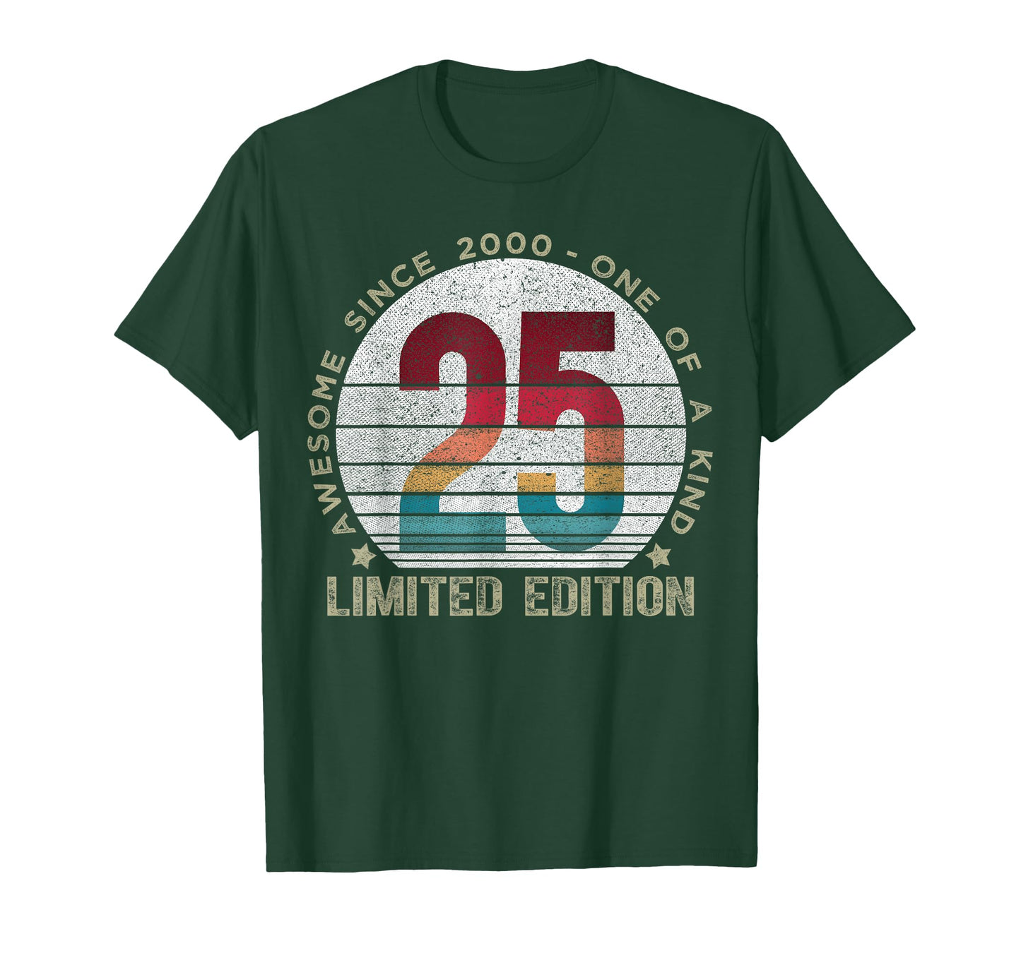 25 Year Old Gifts Vintage 2000 Limited Edition 25th Birthday T-Shirt