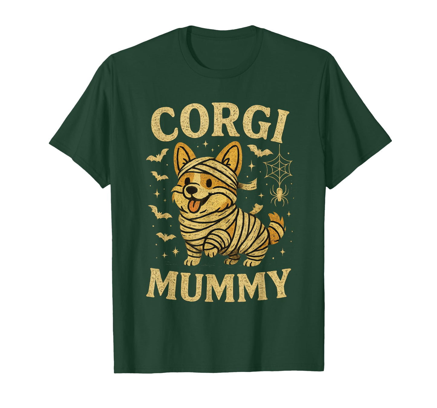 Retro Corgi Dog Ghost Witch Mummy Halloween Spooky Season T-Shirt