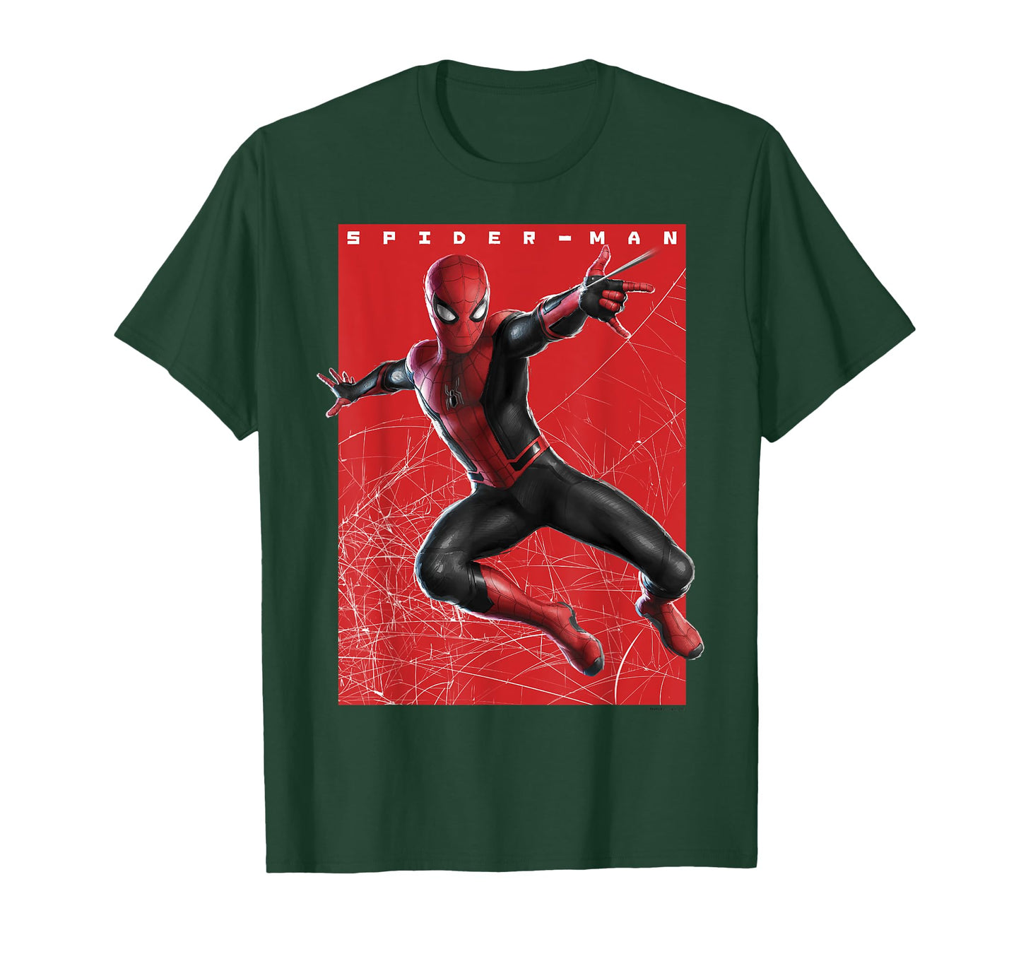 Marvel Spider-Man Far From Home Web Swinging Poster T-Shirt