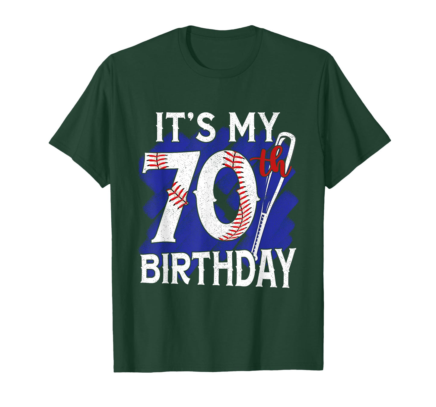 Its My 70th Birthday Baseball Vintage 70 Year Old Birthday T-Shirt