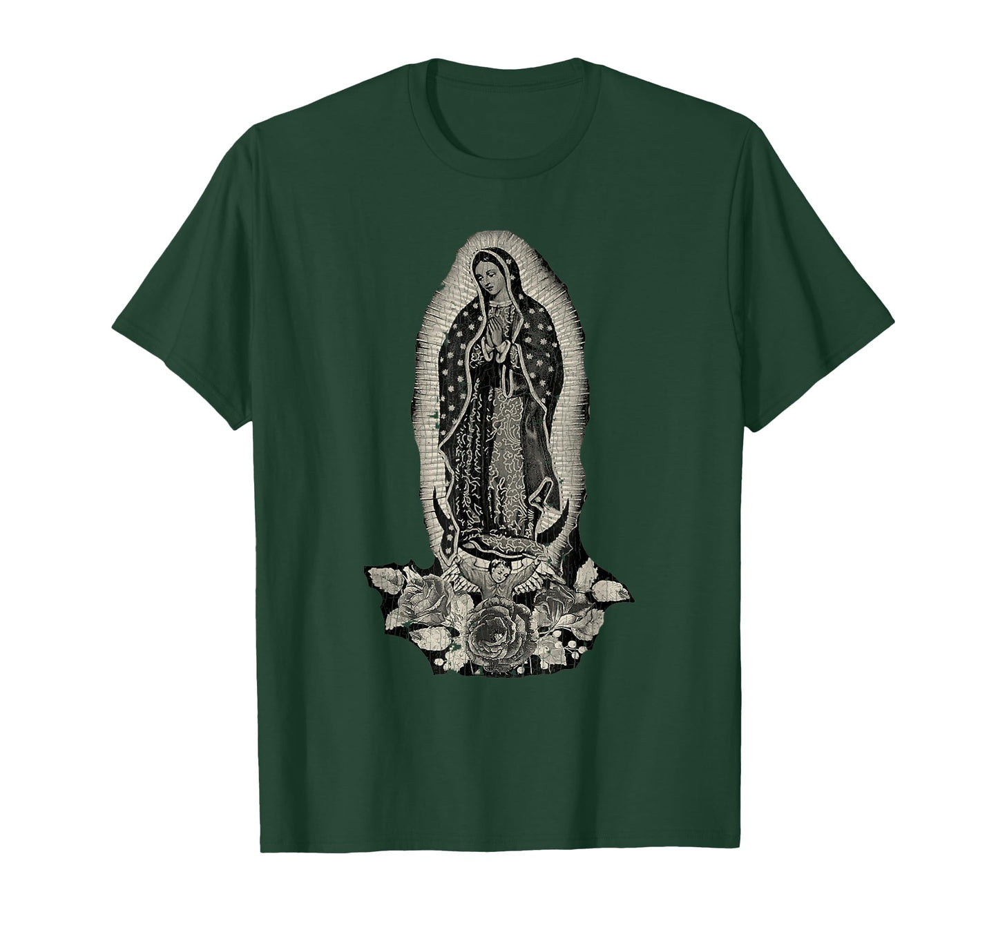 Vintage Retro Our Lady De Guadalupe Sant Mary For Christians T-Shirt