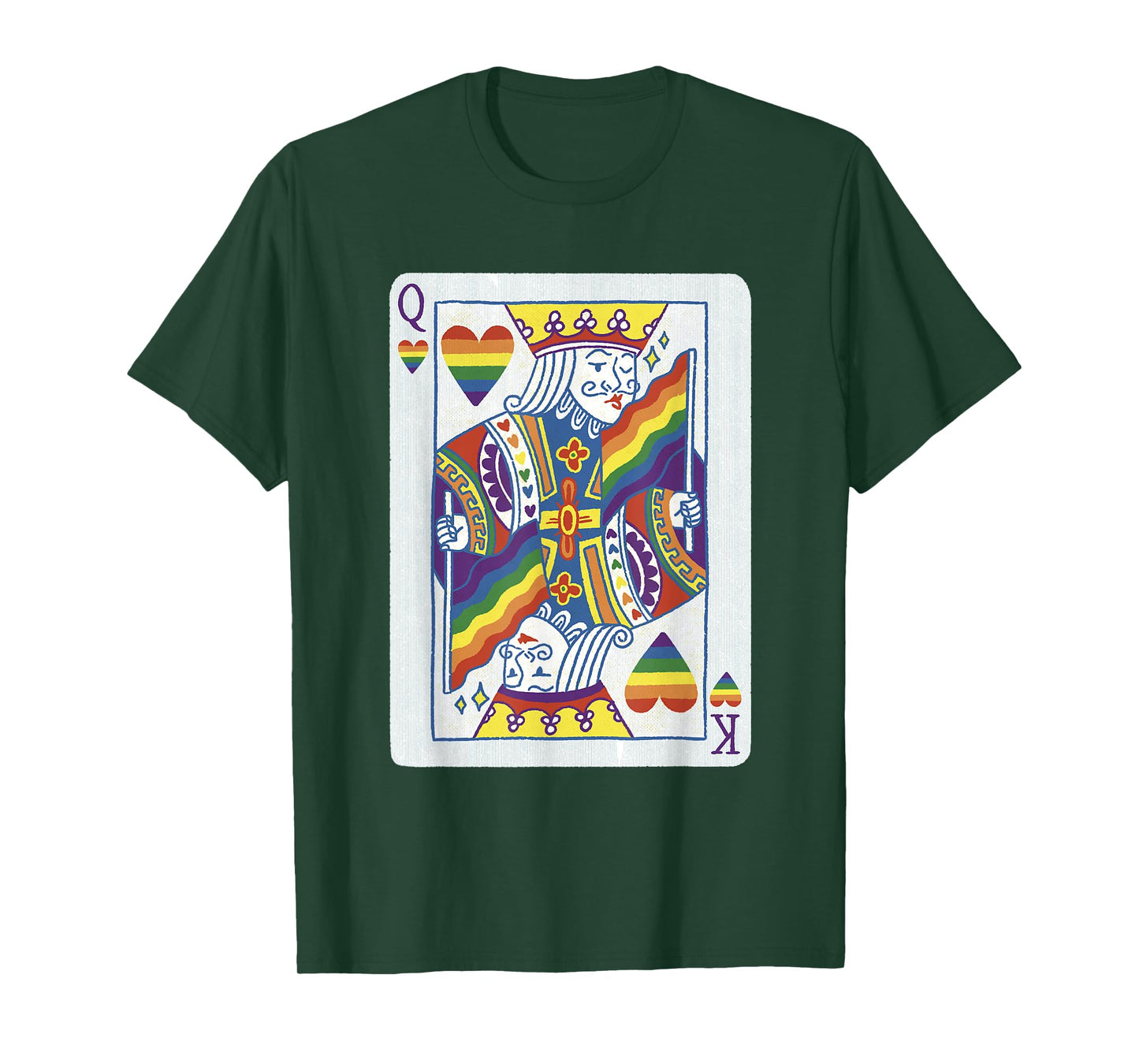 Funny Queen King Playing Card Poker Style LGBT Gay Pride T-Shirt