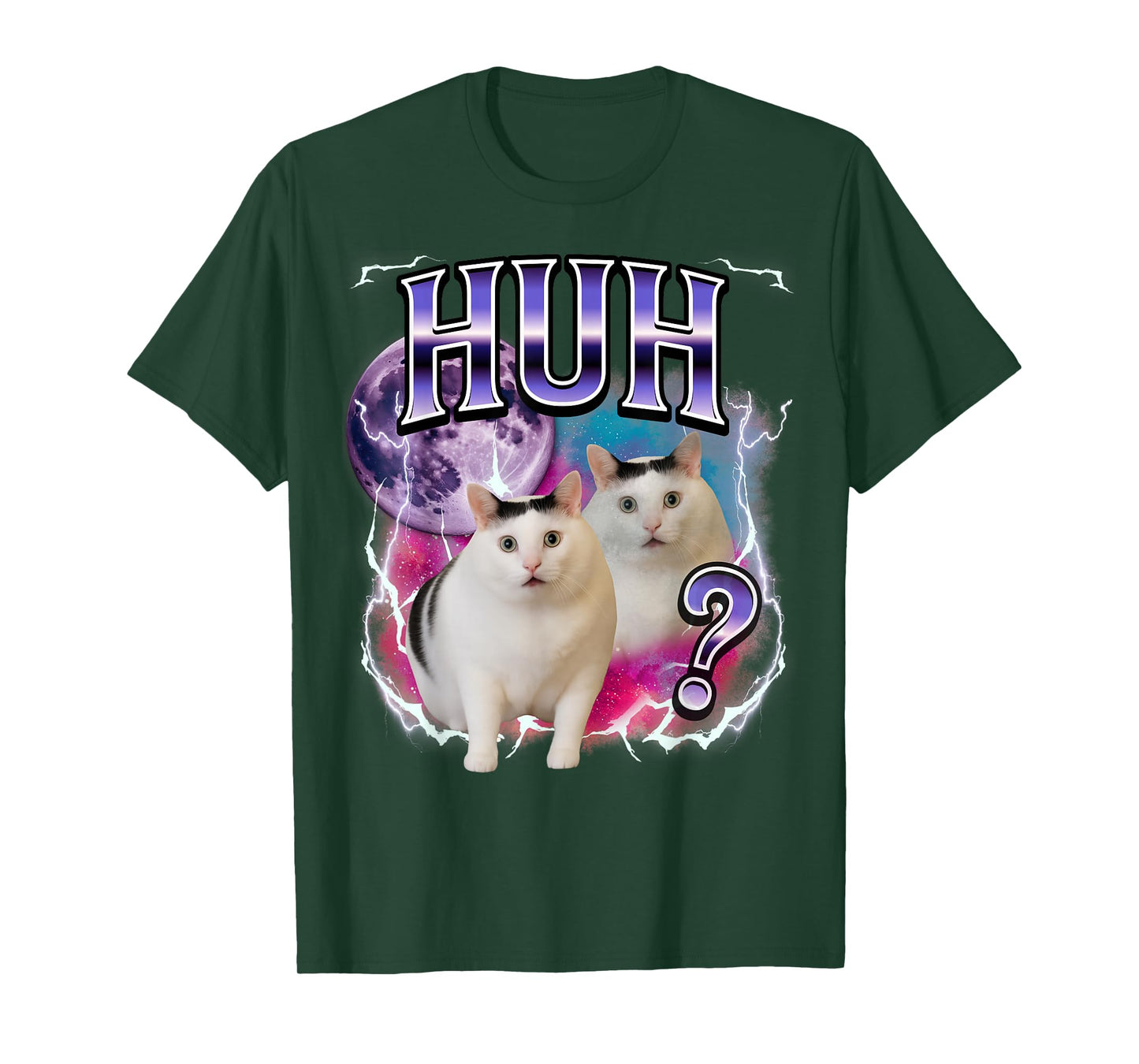 Huh Cat Chonky Meme Funny Confused Cat Meme Lovers T-Shirt