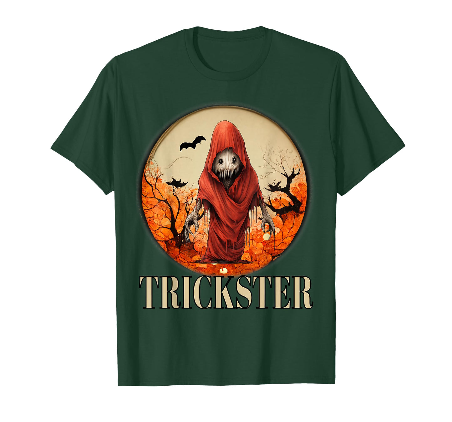 Scary Halloween Trickster Frightening Satire Spooky Ghoul T-Shirt