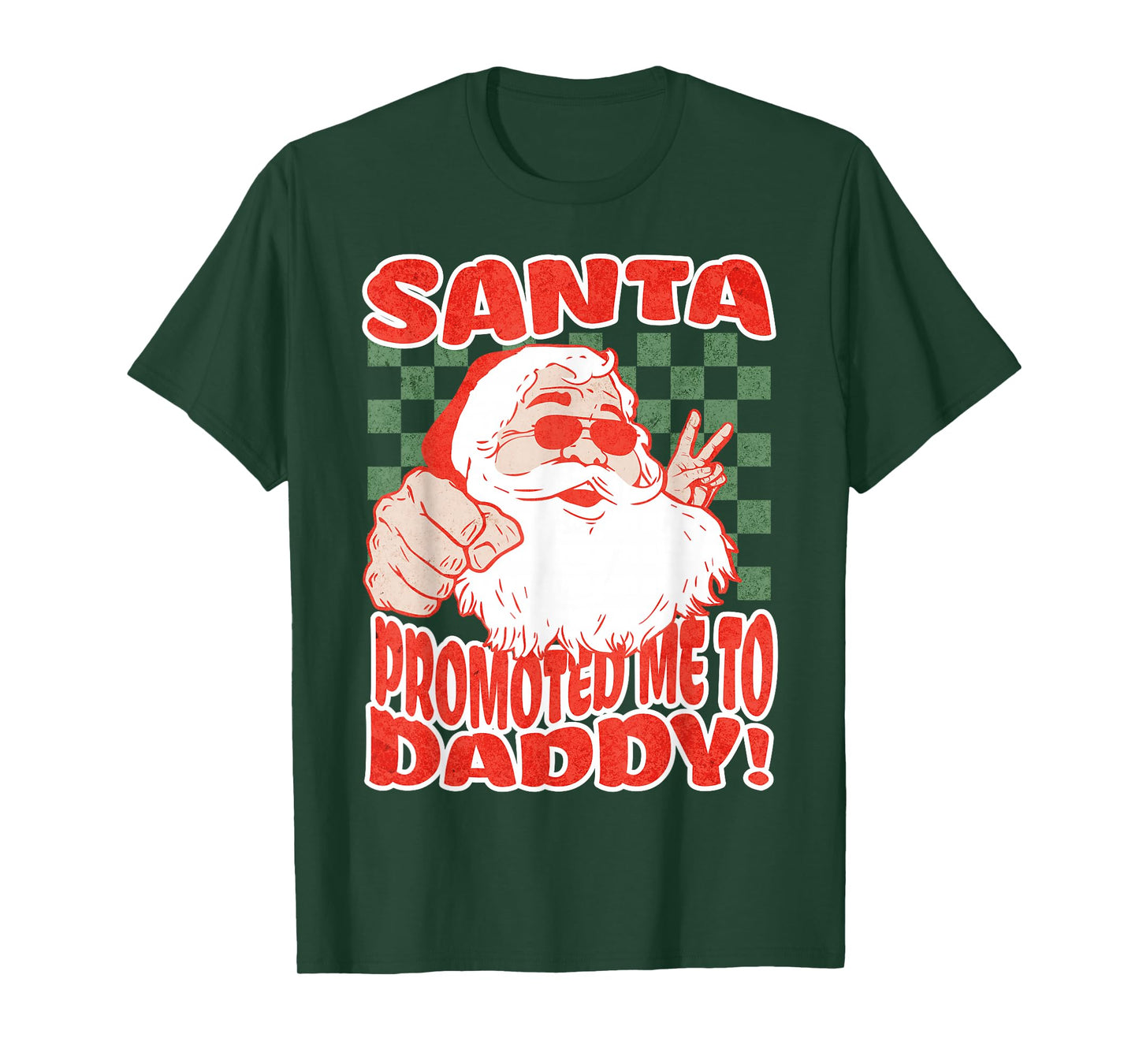 Santa Promoted Me to Daddy Christmas Dad Baby Announcement T-Shirt