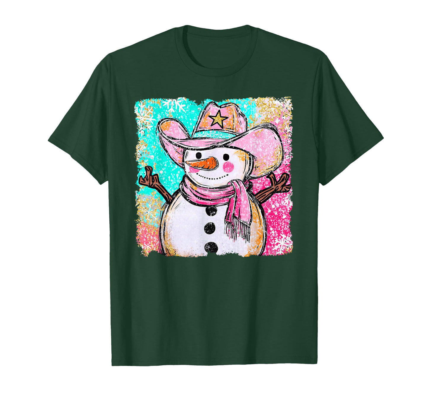 Funny Howdy Cowboy Snowman Western Merry Christmas 2025 T-Shirt