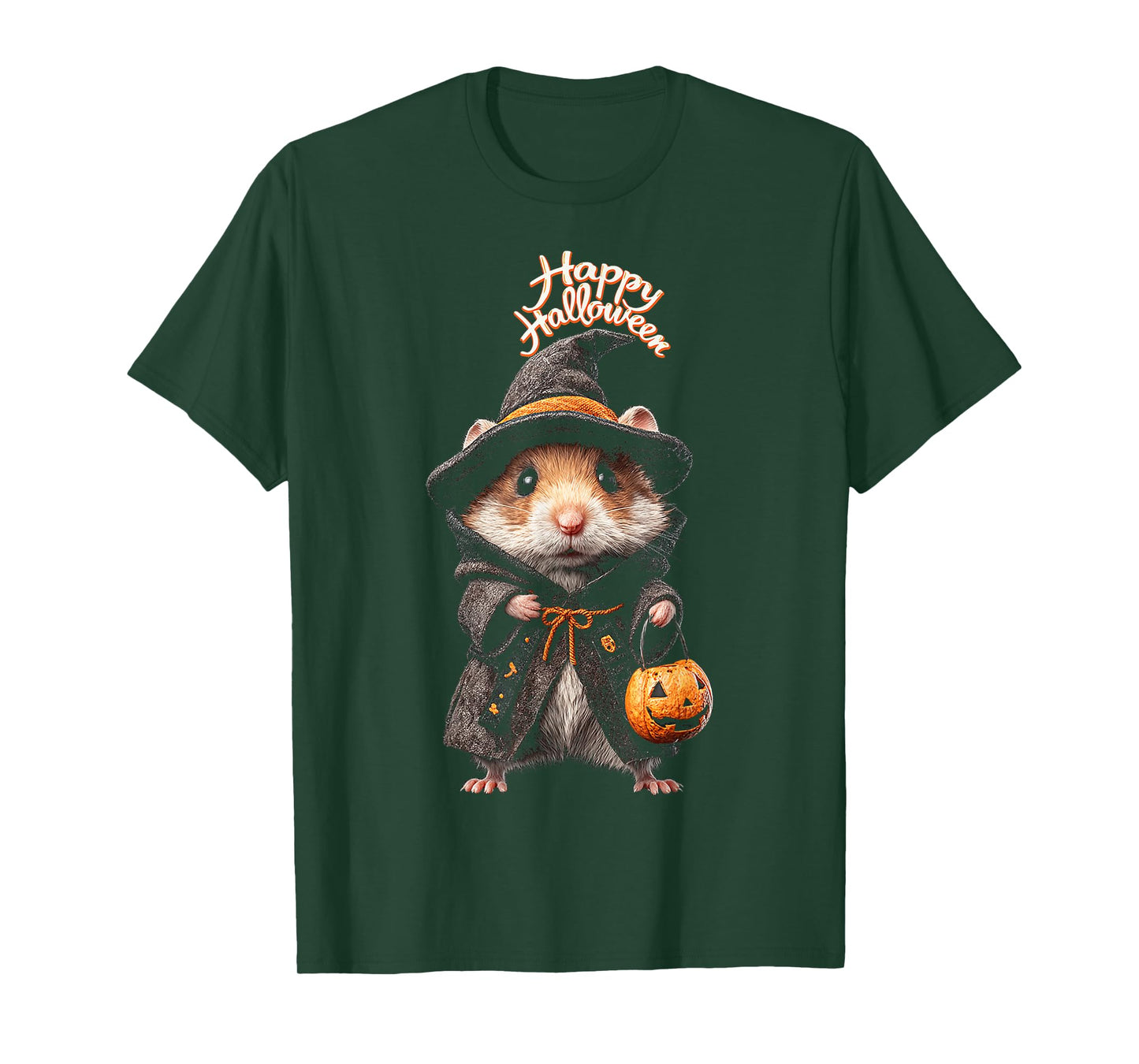 Happy Halloween Costume Hamster Witch Pumpkin Fun T-Shirt