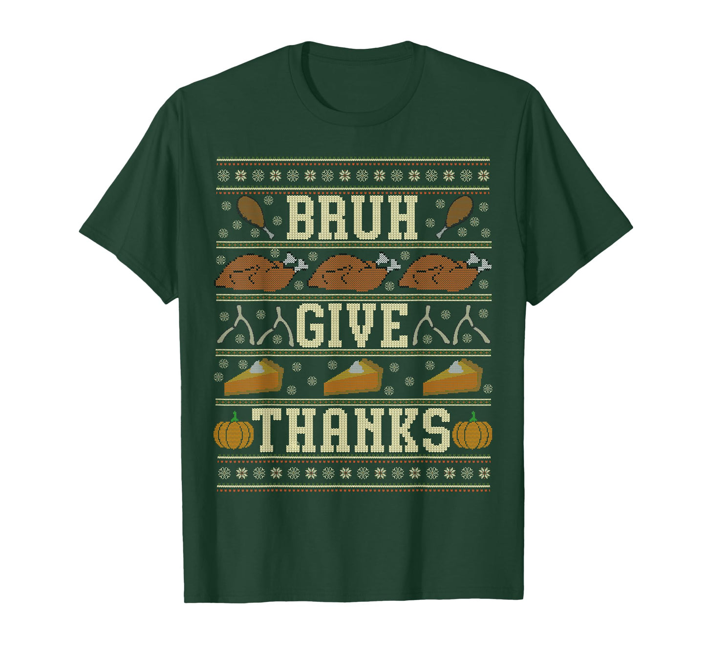 Bruh Meme Ugly Thanksgiving Sweater Turkey Teen Boys Kids T-Shirt
