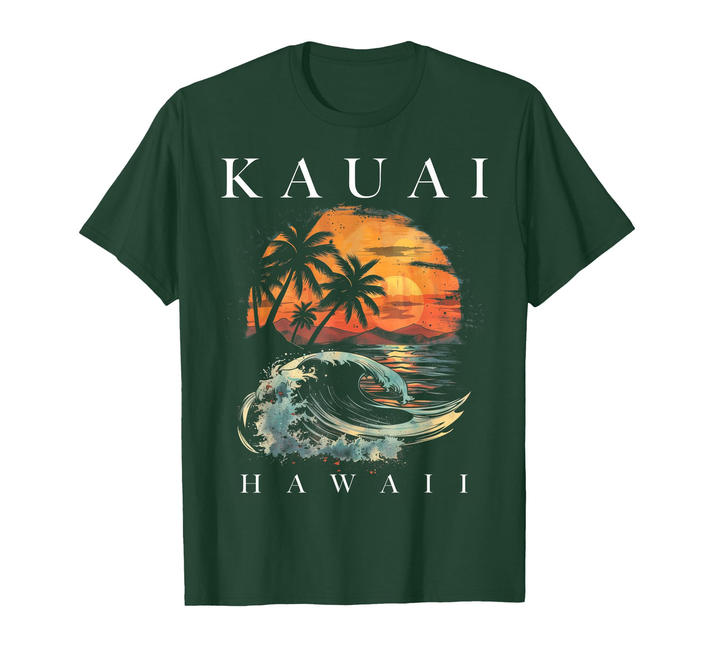 Kauai Hawaii Aloha Hawaiian Surf Surfer Vintage T-Shirt