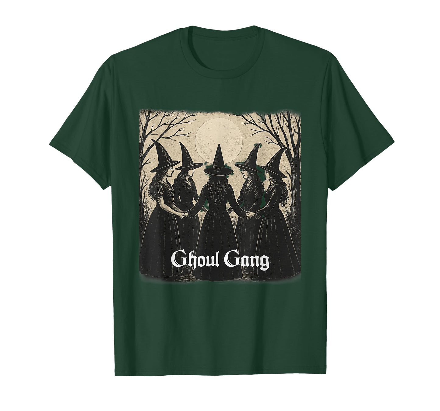 Halloween Womens Tee Spooky Girls Ghoul Gang Gothic Witch T-Shirt