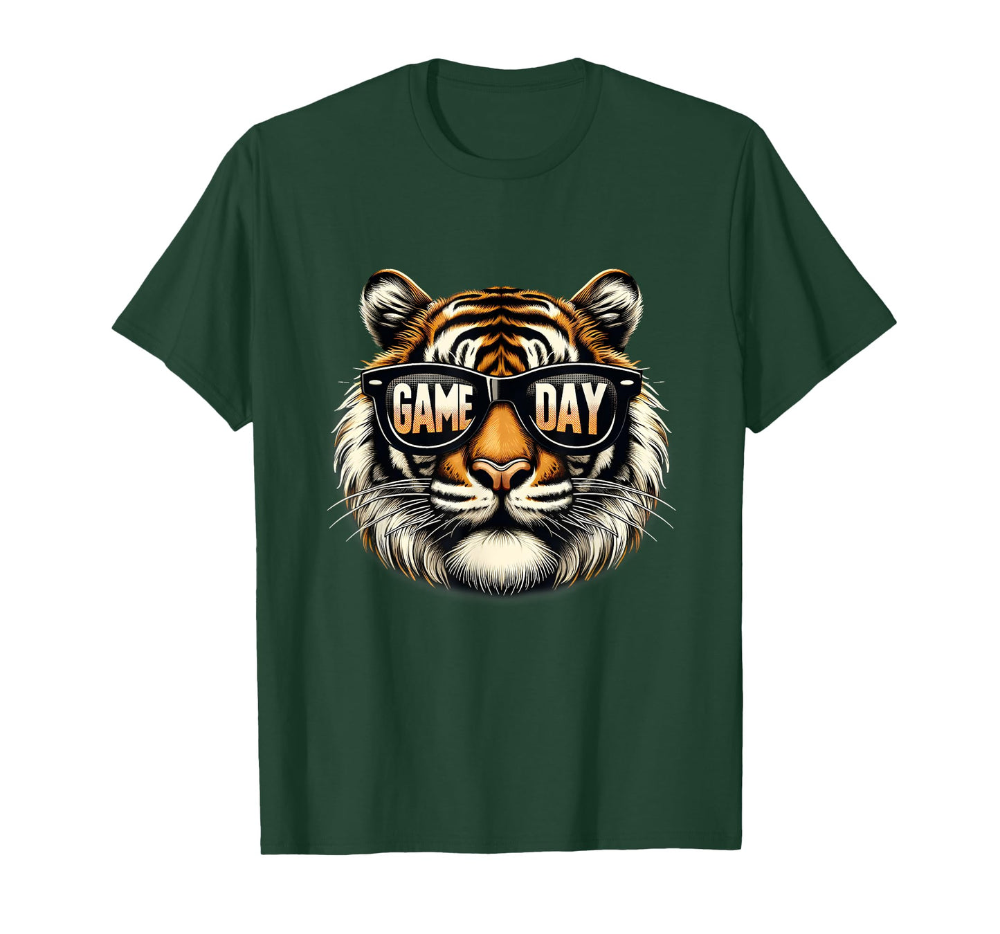 American Football Game Day Thanksgiving Tiger Cool Touchdown T-Shirt