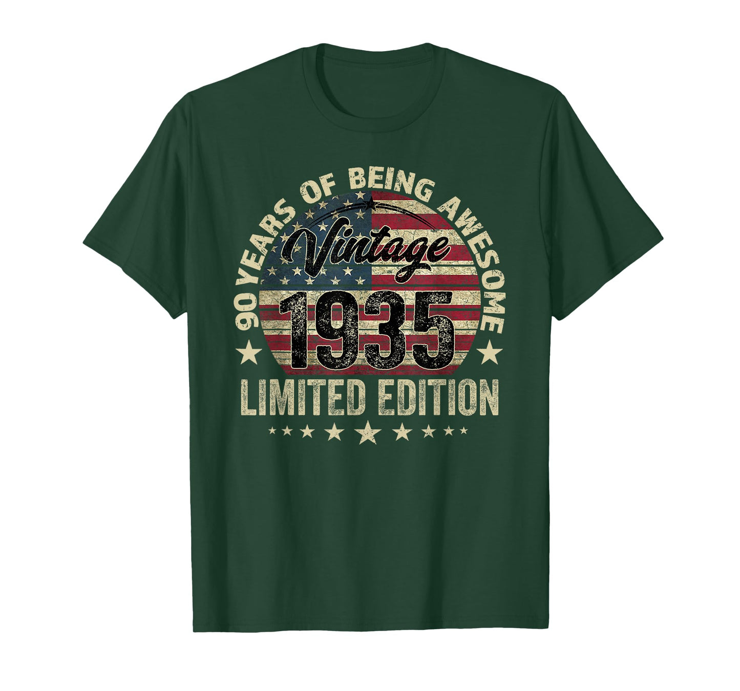 90 Years Old Born 1935 Vintage 90th birthday T-Shirt