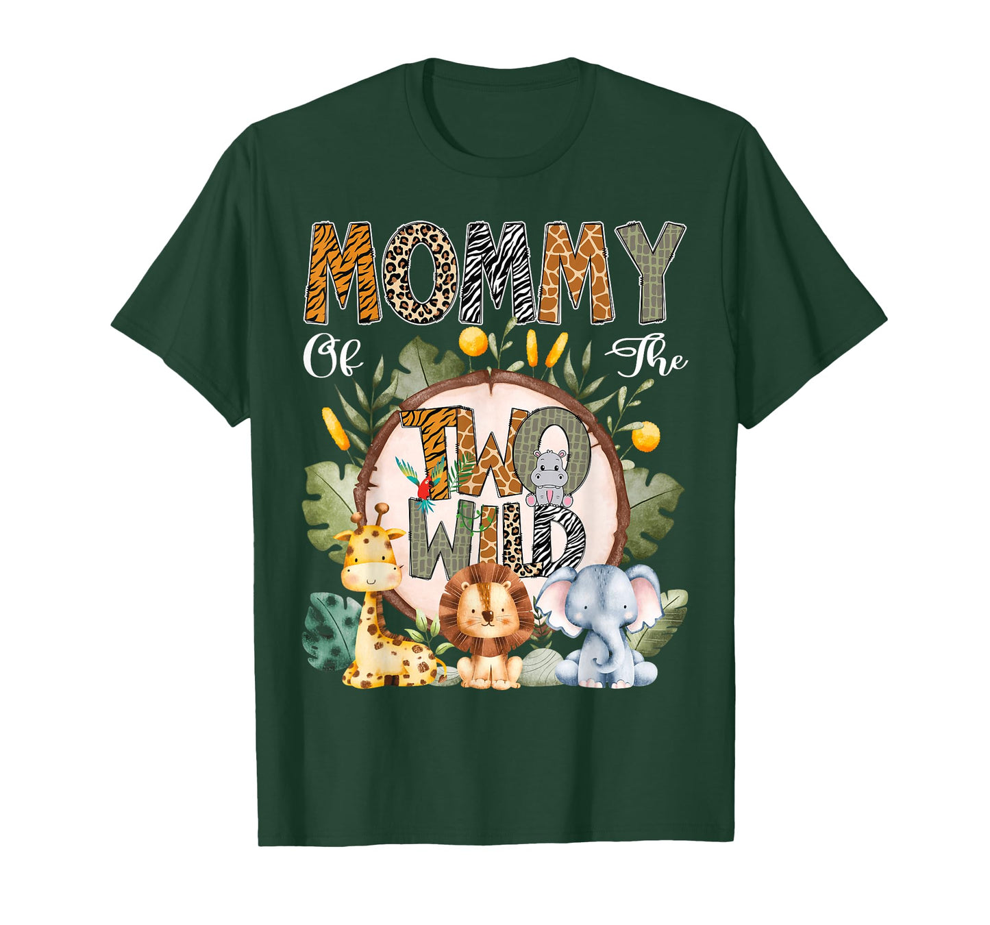 Mommy Of The Two Wild Animal Safari 2Nd Birthday Party T-Shirt
