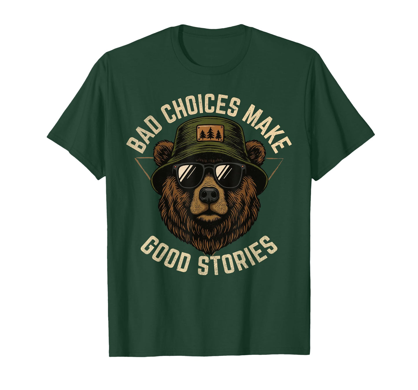 Funny Graphic Vintage Bear Bad Choices Make Good Stories T-Shirt