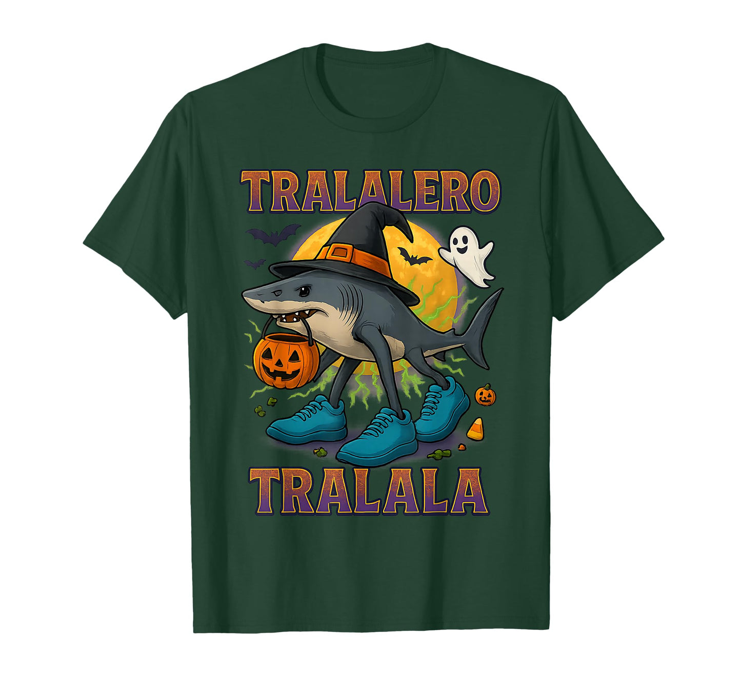 Tralalero Tralala Italian Brainrot Shark Halloween for Kids T-Shirt