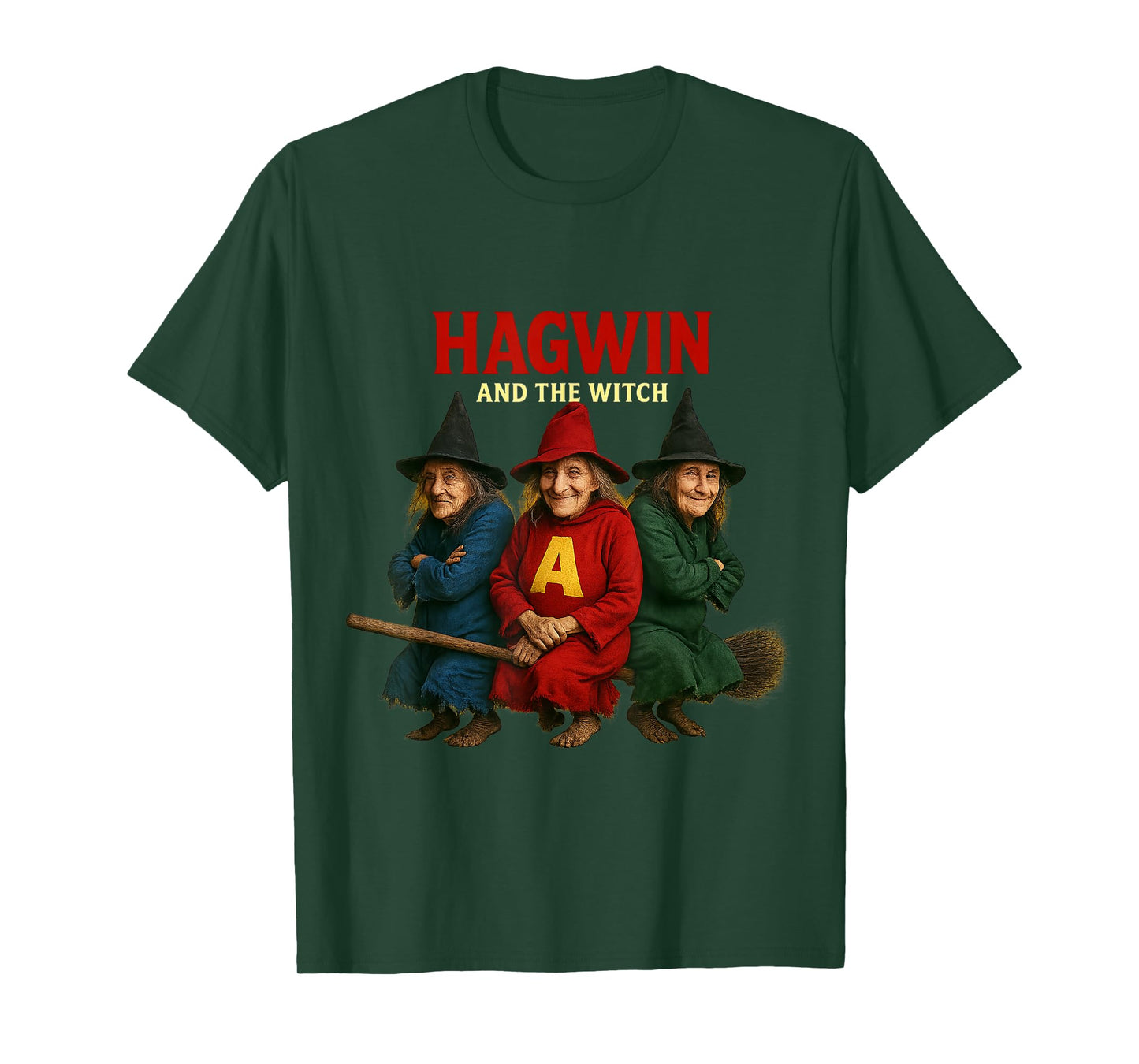 Witch Parody Trio Spooky Halloween Comedy T-Shirt