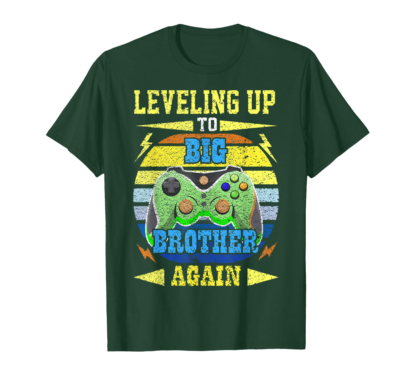 Funny Leveling Up To Big Brother Again Big Bro Gaming Gifts T-Shirt