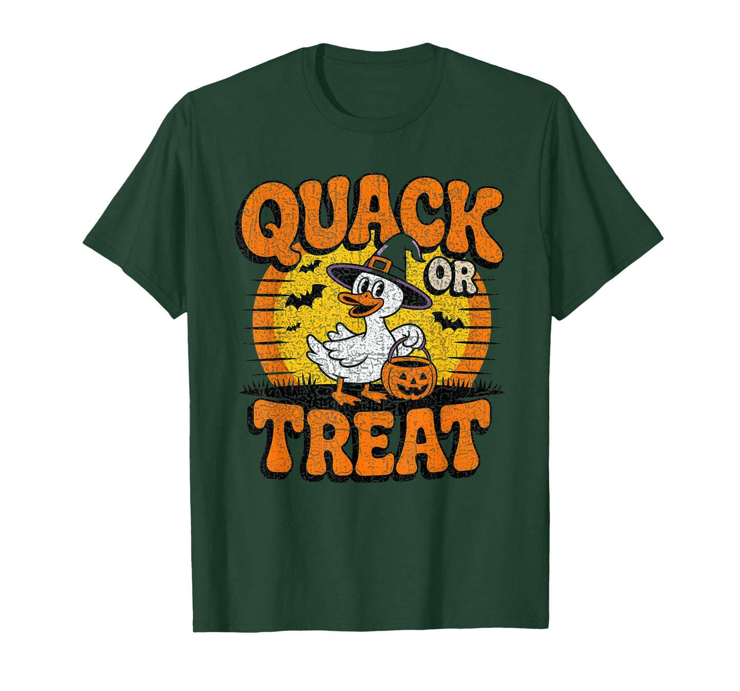 Quack Or Treat Funny Duck Halloween Costume Design T-Shirt