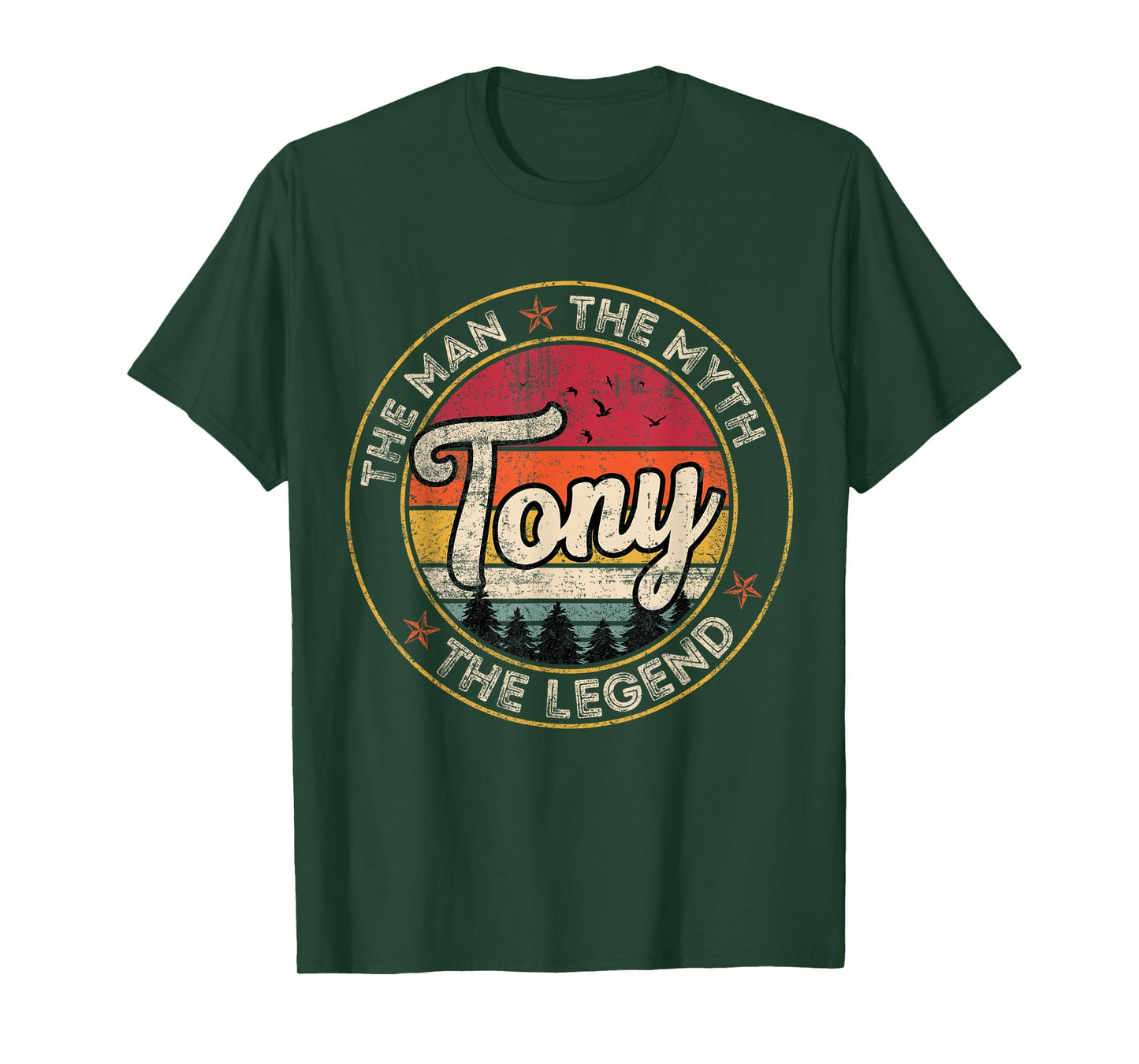 Tony The Man The Myth The Legend Personalized Name T-Shirt