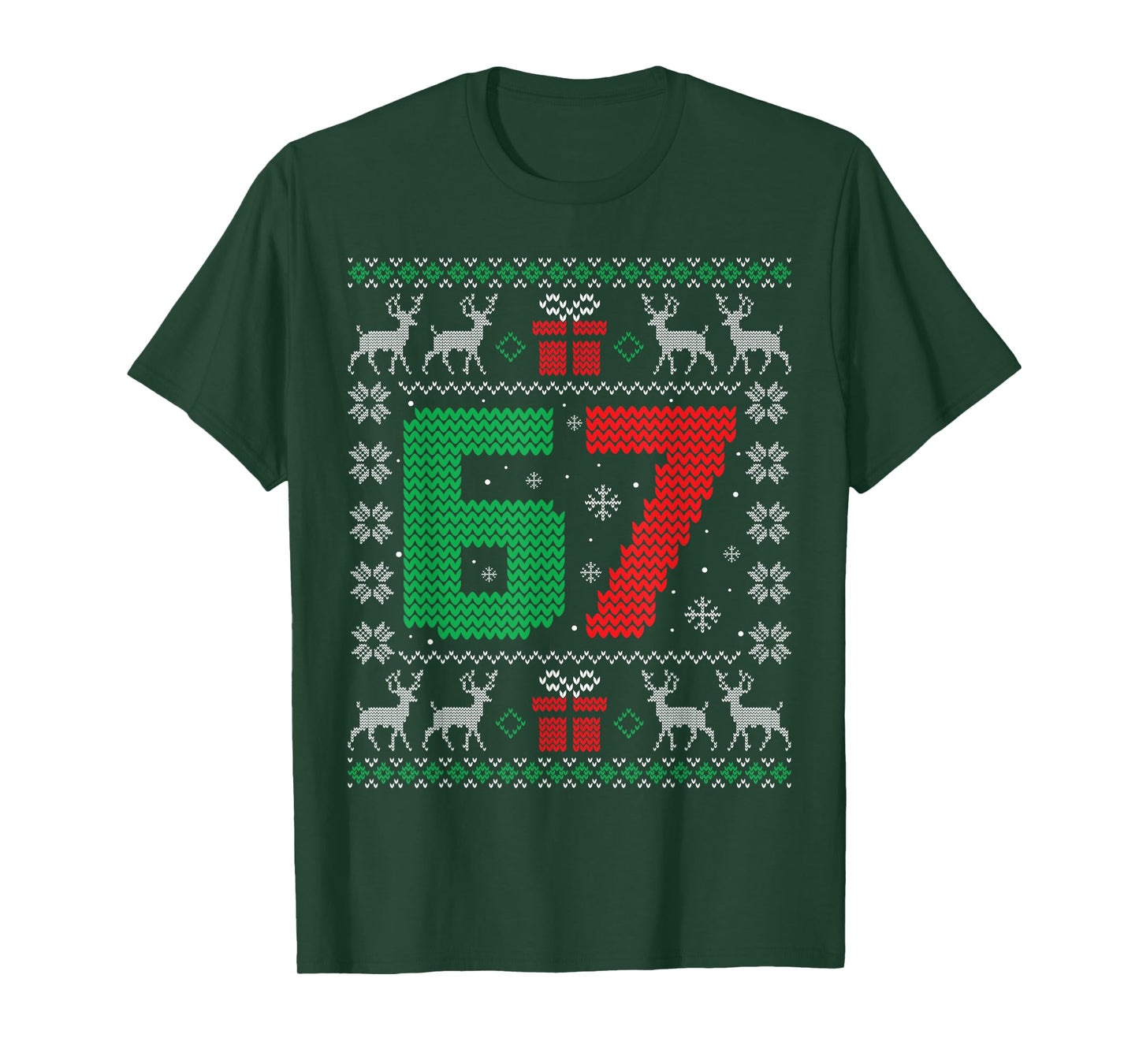Six Seven 6 7 Meme Gen Alpha Slang Ugly Christmas Sweater T-Shirt