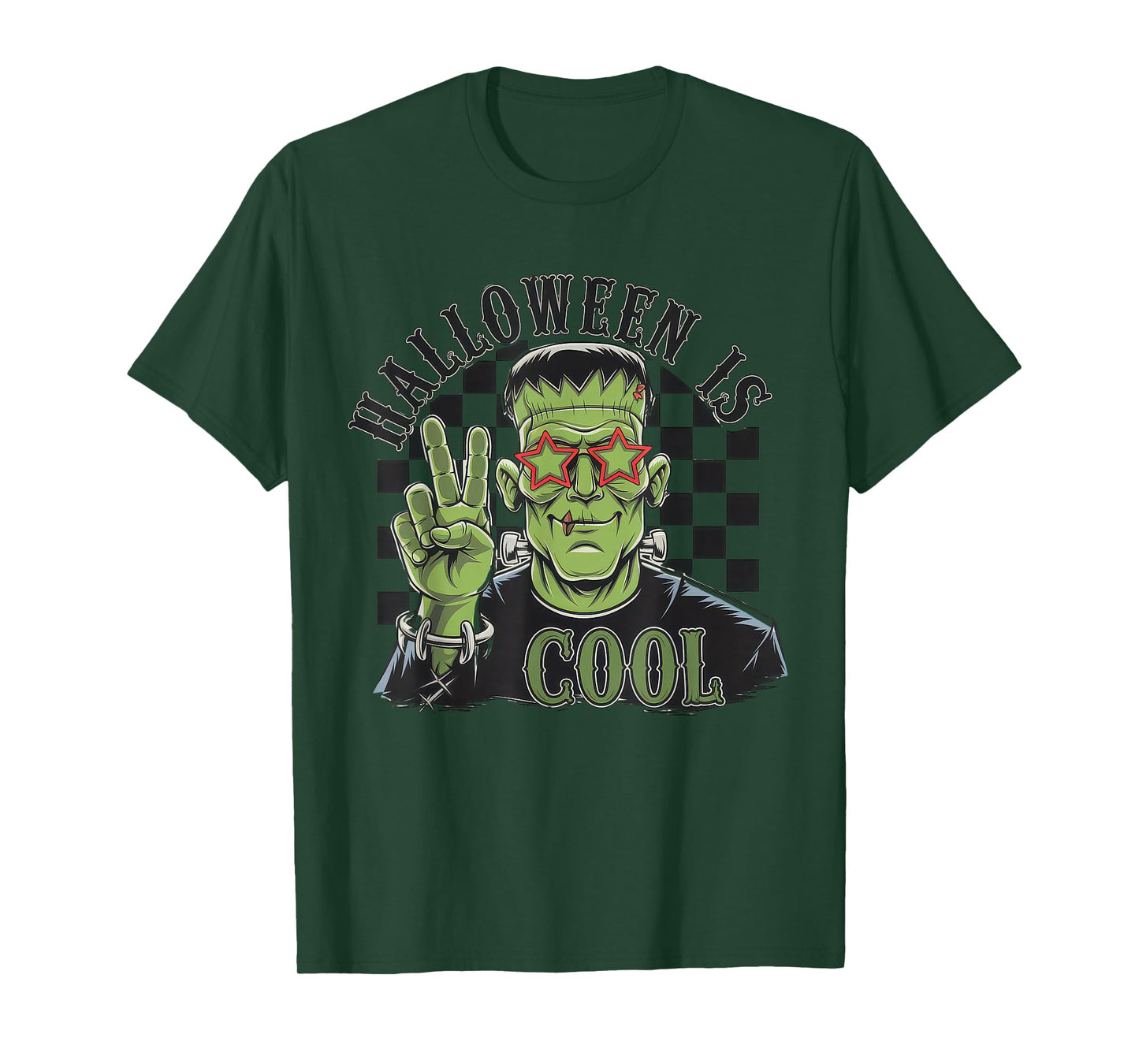 Halloween is Cool Tshirt Women Men Frankenstein Monster T-Shirt