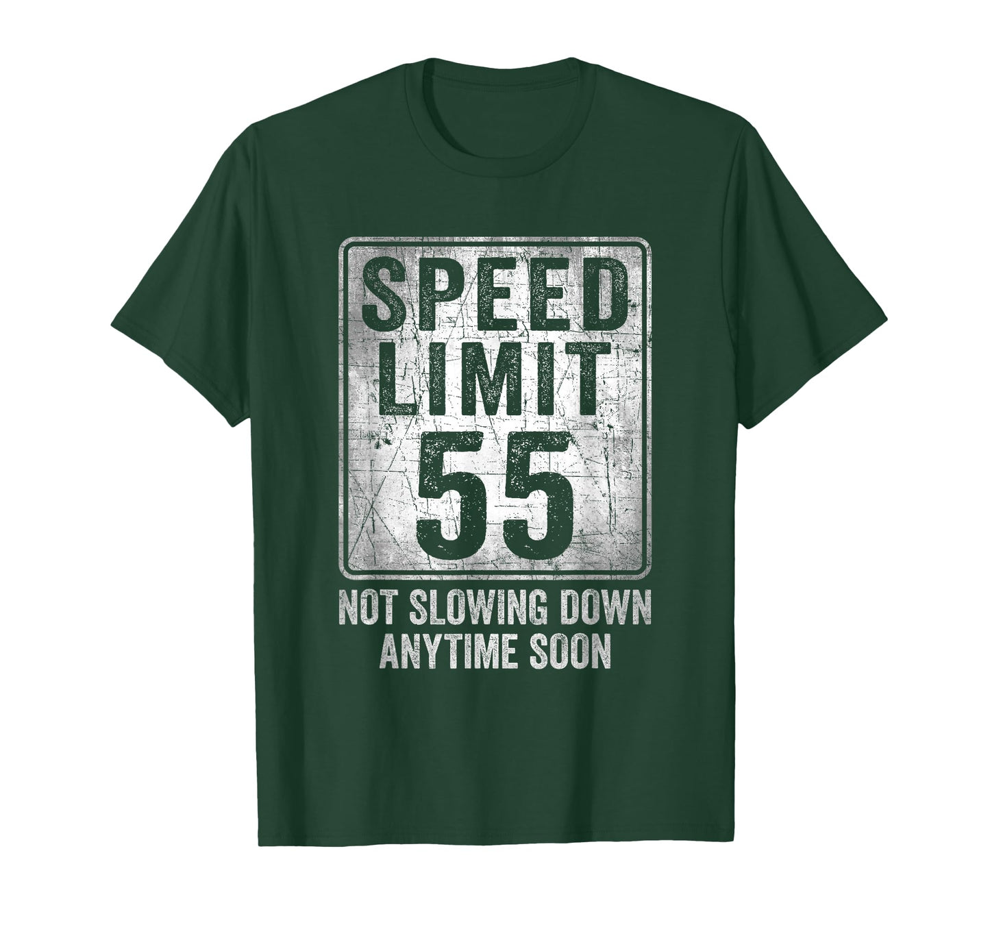 55th Birthday Speed Limit Sign Funny 55 Year Old Man Woman T-Shirt