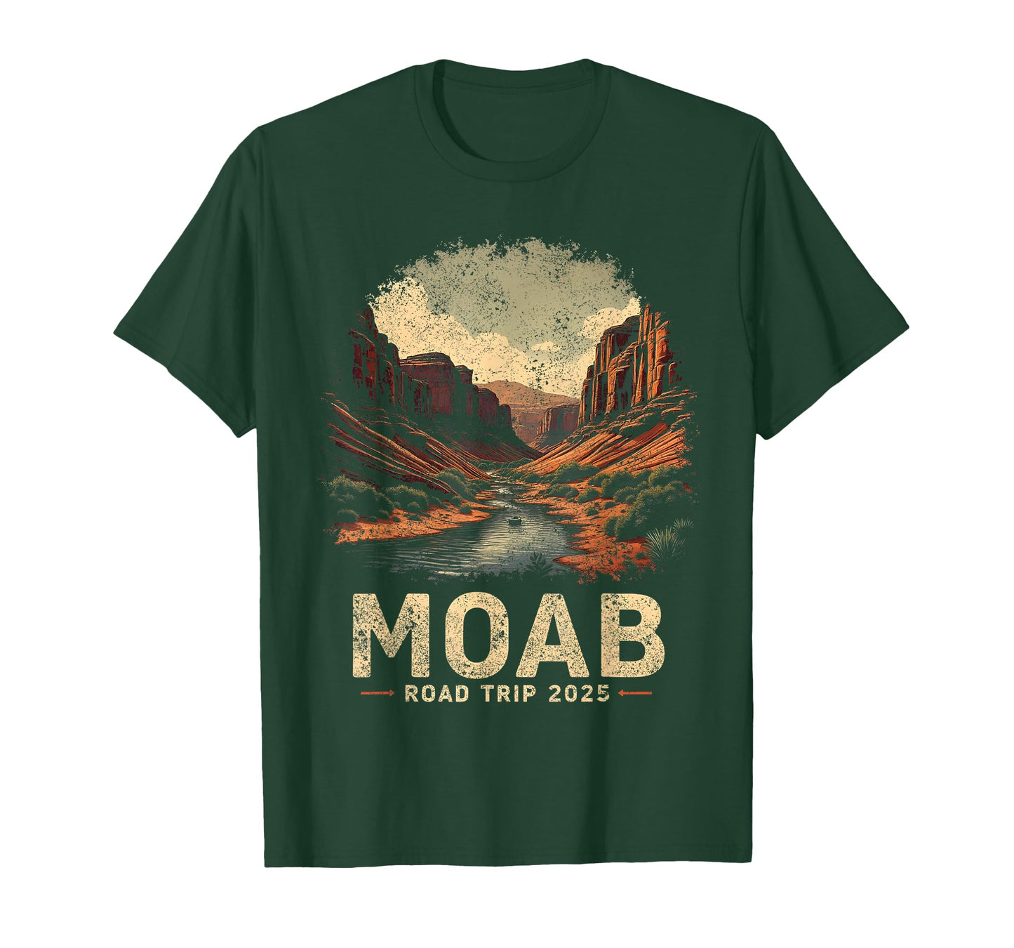 Moab Arches Family Road Trip 2025 Vintage Moab Nature Utah T-Shirt
