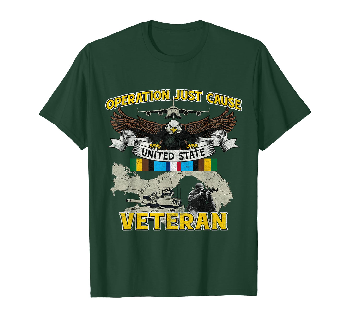 Operation Just Cause Map Panama OJC Veteran Vintage Gifts T-Shirt