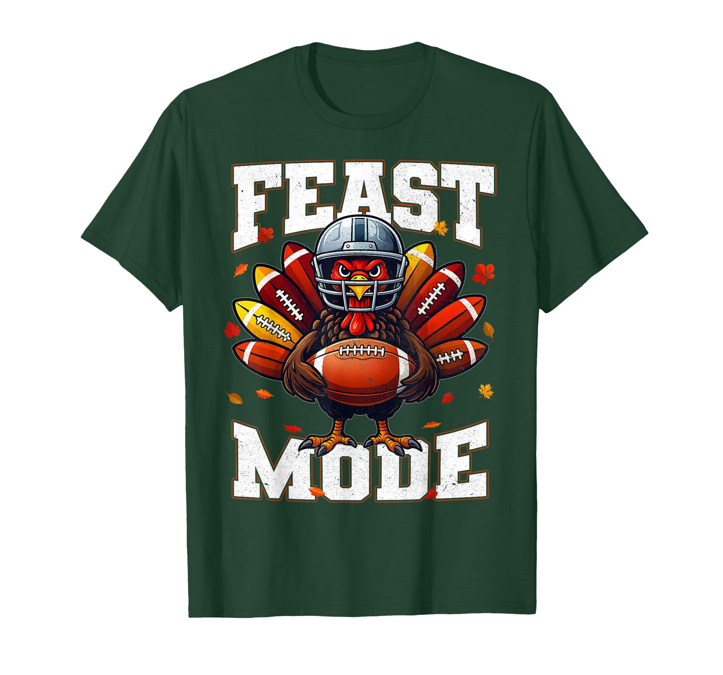 Feast Mode Turkey Vintage Fall Football Thanksgiving Men Boy T-Shirt