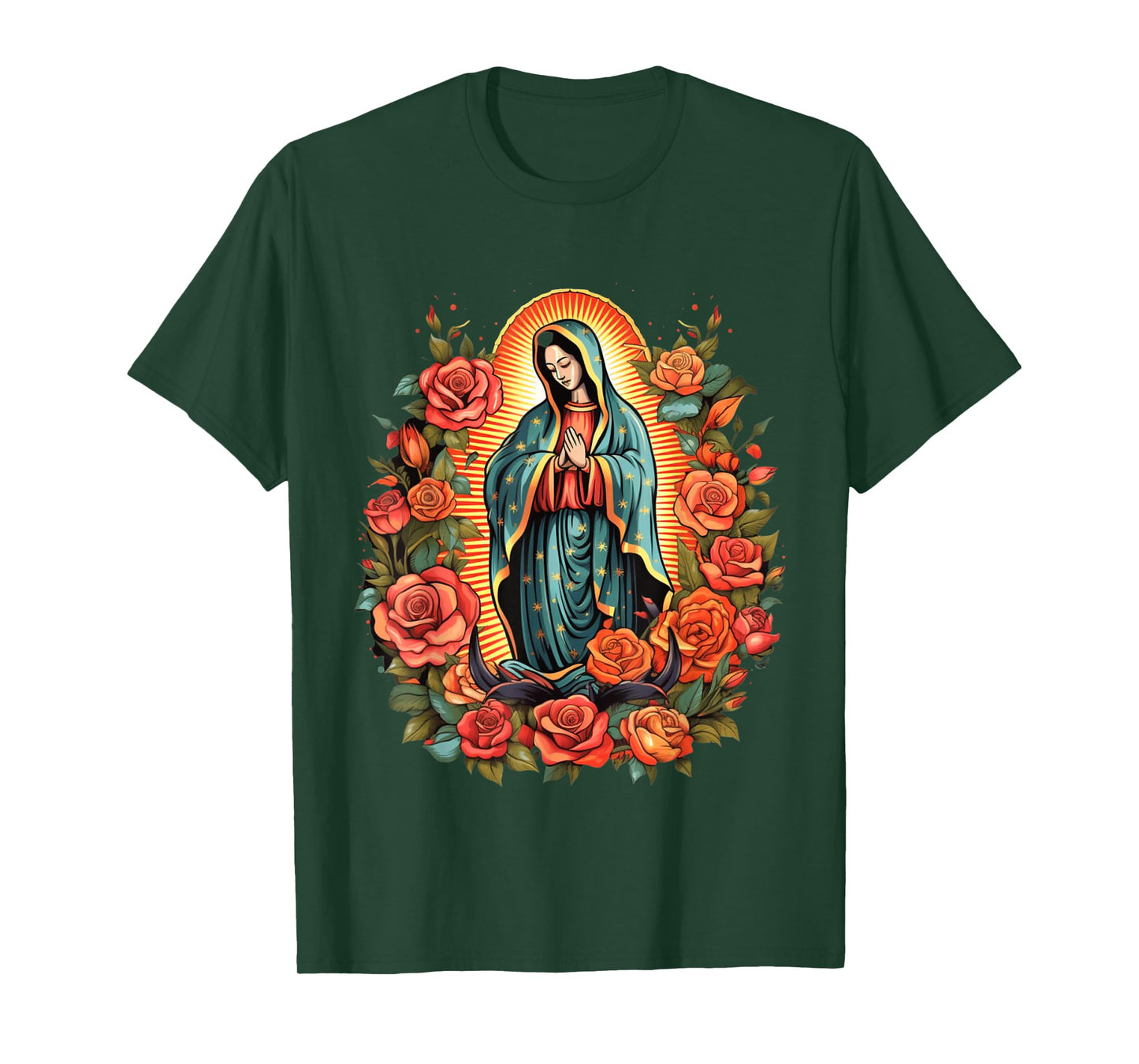 Virgen De Guadalupe Sant Mary For Christians, Catholics T-Shirt