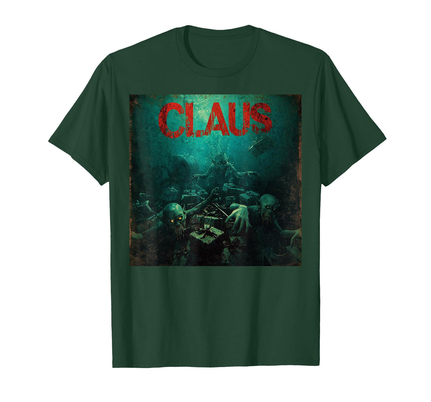 Creepy Claus Horror Christmas Dark Elf Top T-Shirt
