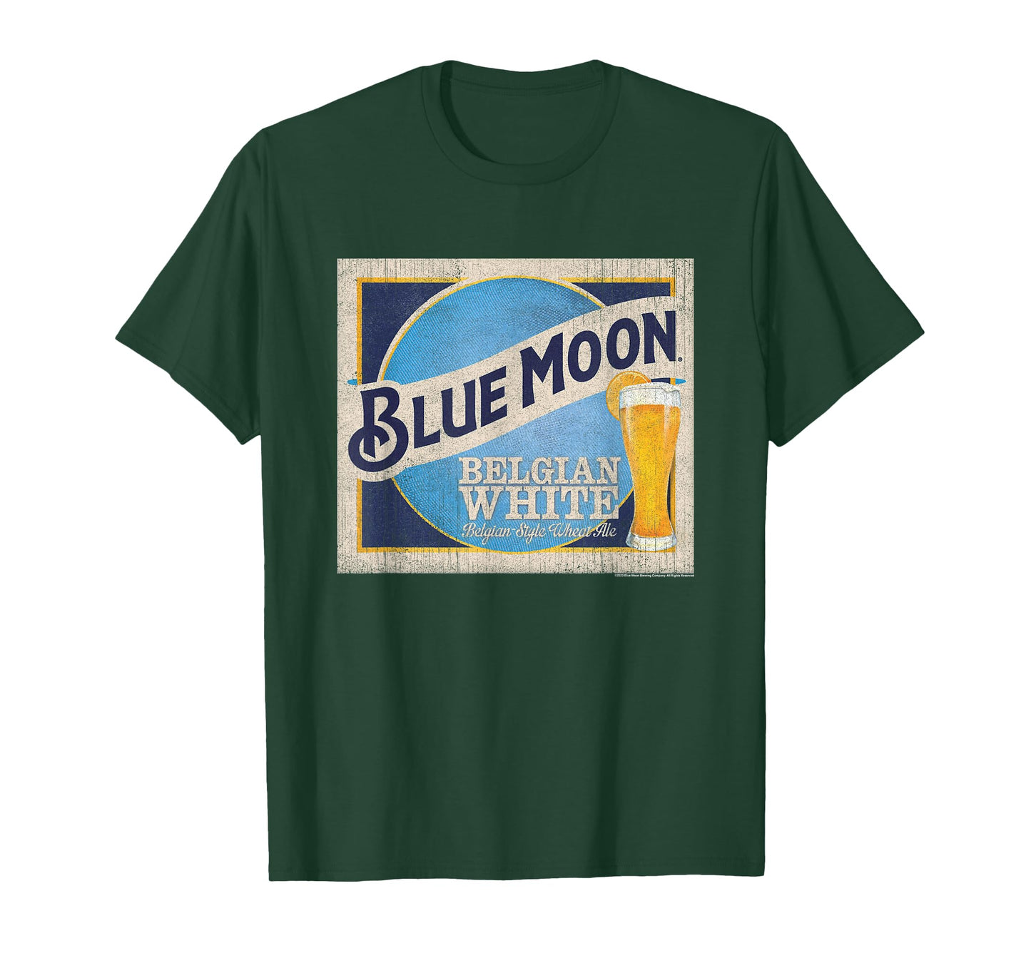 Coors Brewing Company Blue Moon Retro Big Chest Poster T-Shirt