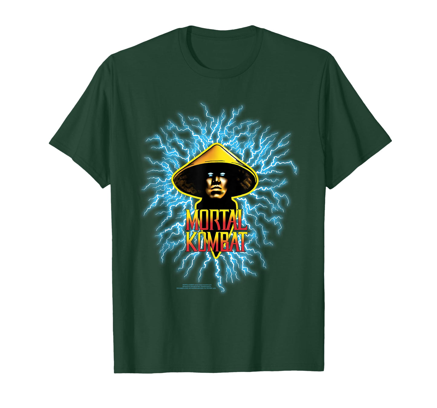 Mortal Kombat Raiden with Lightning and Logo Video Game T-Shirt