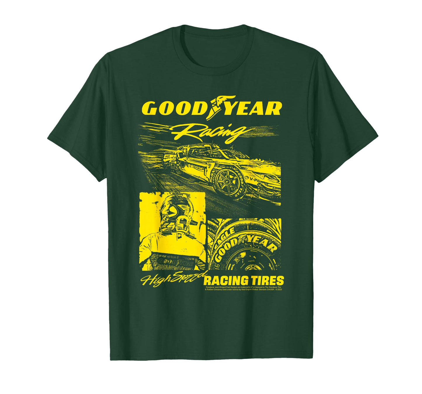 Goodyear Racing High Speed Tires Vintage Panels T-Shirt