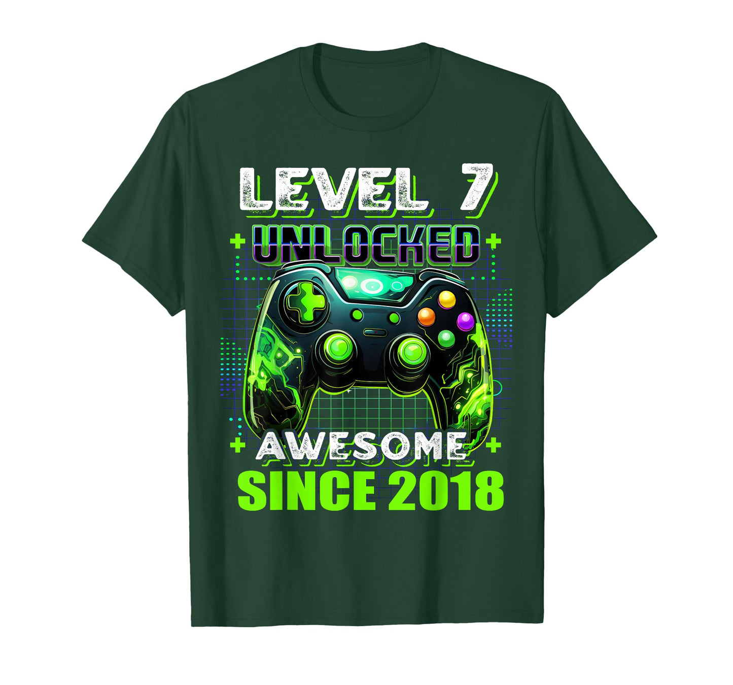 7th Birthday Boy Level 7 Gamer 7 Year Video Game Party T-Shirt