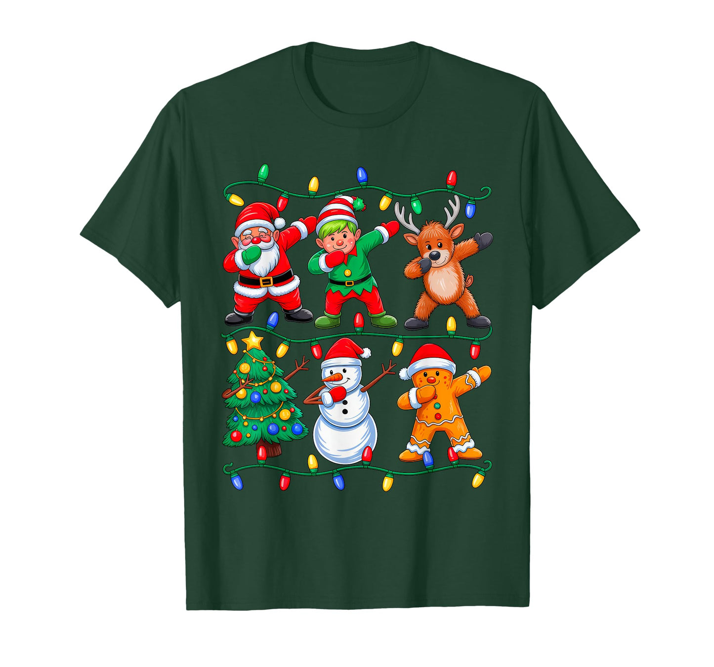 Dabbing Santa Elf Xmas PJs Christmas Men Girl Youth Boy Kids T-Shirt