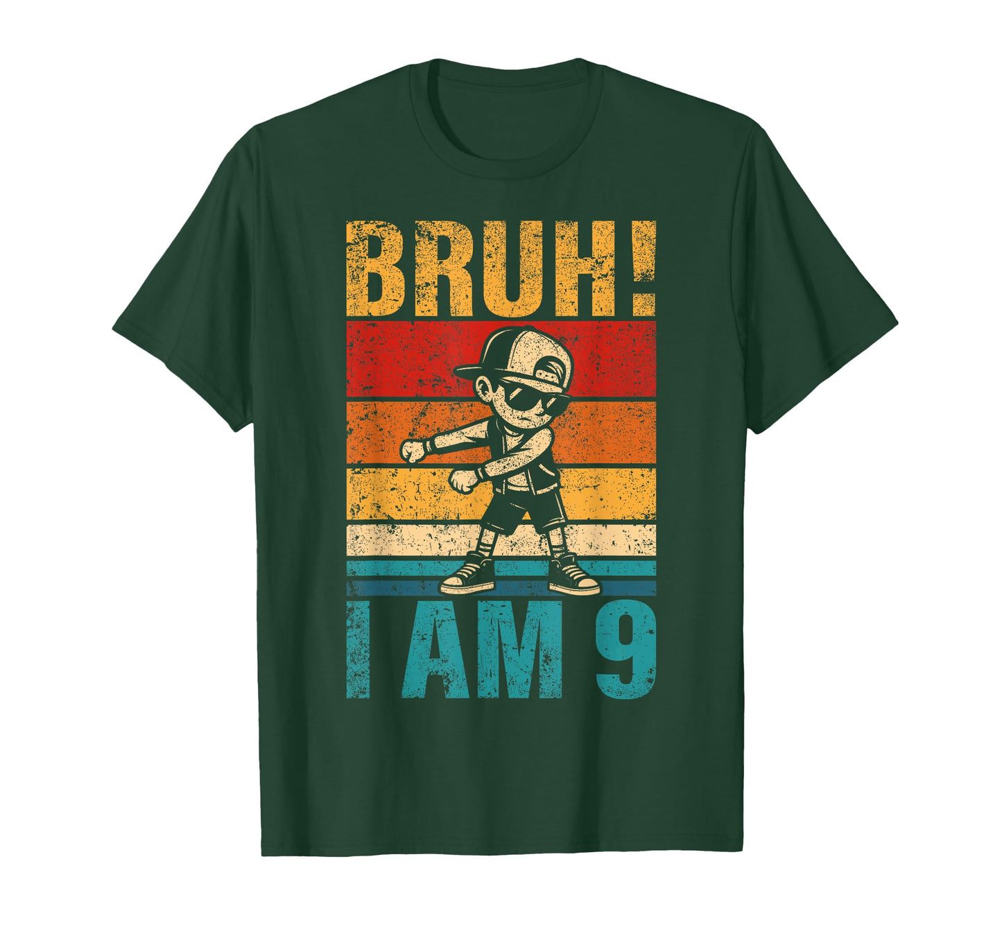 9 Year Old Birthday Flossing Boy Bruh It's My 9th Birthday T-Shirt