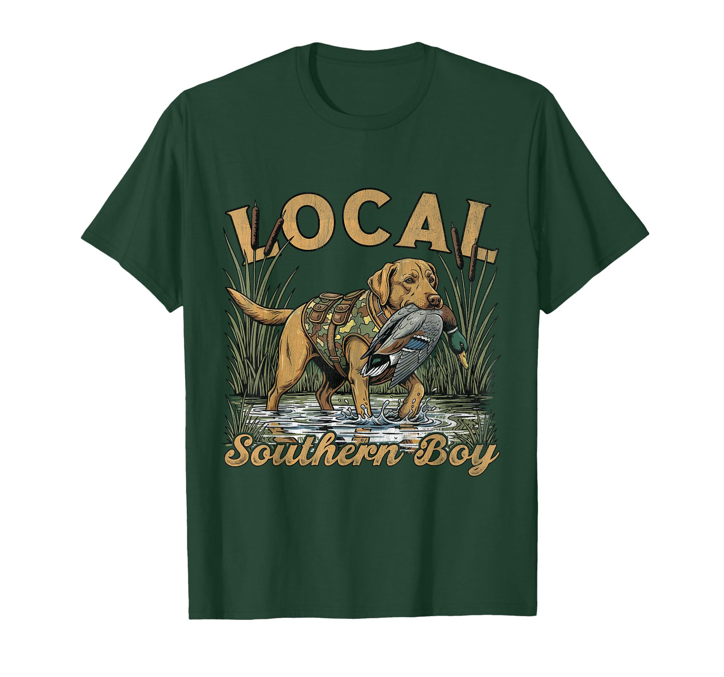 Local Southern Boy Duck Hunting Waterfowl Outdoor Vintage T-Shirt